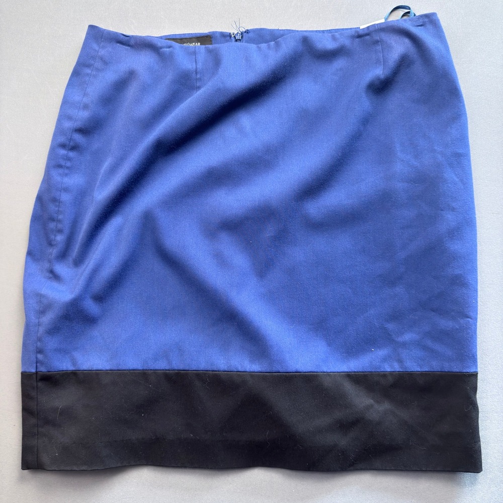 Jones Ware Stretch Chic Blue and Black Colorblock Skirt - Size‎ 16